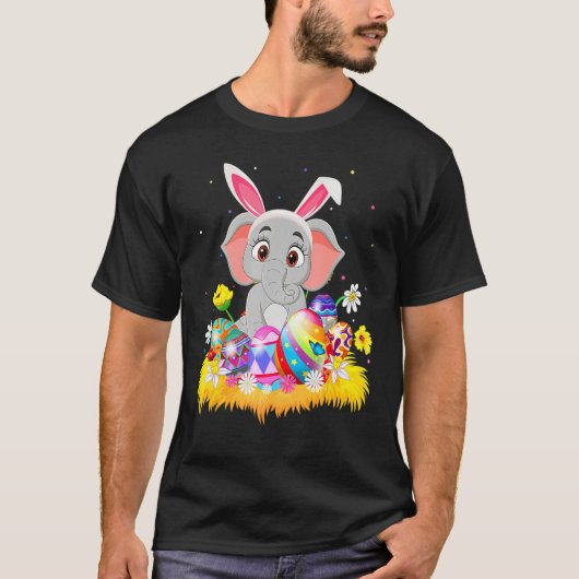 Elephant Bunny Oaster Egg Funny Elephant Oaster S T-Shirt (Vorderseite)
