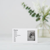 Elephant Business Card Visitenkarte (Stehend Vorderseite)