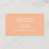 Elephant Butterflies Nose Visitenkarte (Rückseite)