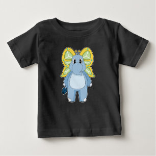 Elephant Butterfly Baby T-shirt
