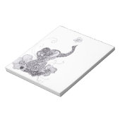 Elephant Butterfly Notizblock (Rotiert)