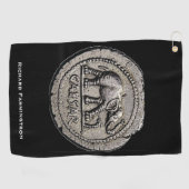 Elephant Caesar römische Kaisermünze Runde Golfhandtuch (Horizontal)