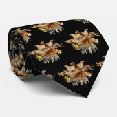 Elephant Calf und Mama Wildlife Frame Tie Krawatte (Gerollt)