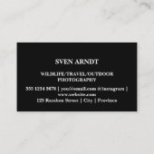 Elephant Calf Wildlife Fotografy Custom Visitenkarte (Rückseite)