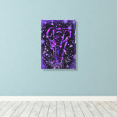 Elephant Canvas drucken Lila rosa Sternennacht Leinwanddruck (Insitu (Holzboden))