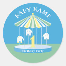 Elephant Carousel Colorful 1. Klassischer Round St