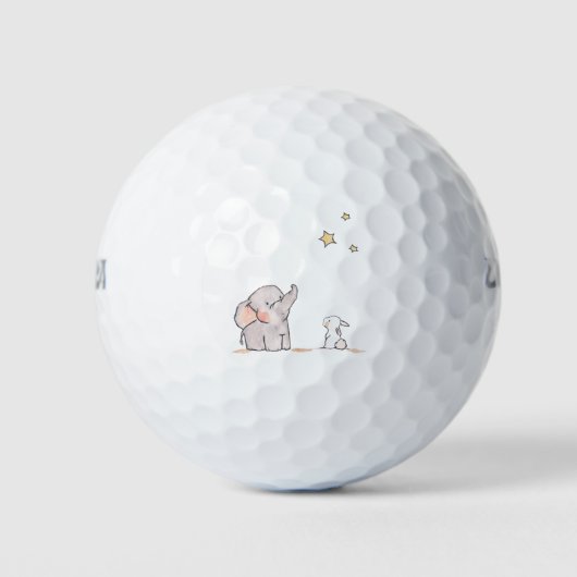 Elephant Cartoon Design Golfball (Vorderseite)