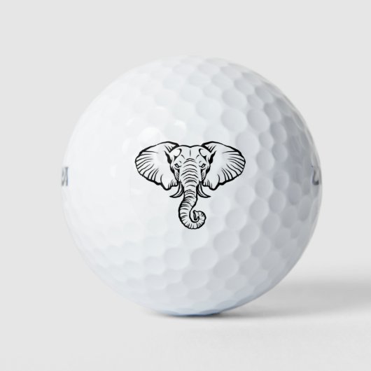 Elephant Cartoon Design Golfball (Vorderseite)