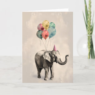 Elephant Celebration Greeting Card Dankeskarte
