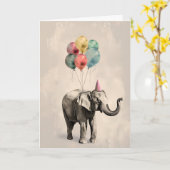 Elephant Celebration Greeting Card Karte (Gelbe Blume)