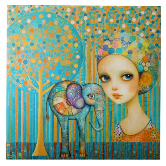 Elephant Charm Fliese (Vorderseite)