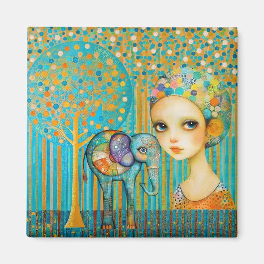 Elephant Charm Magnet (Vorne)