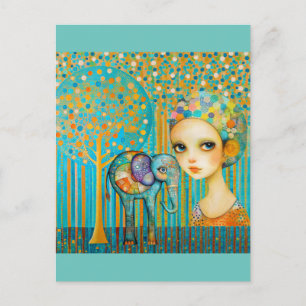 Elephant Charm Postkarte