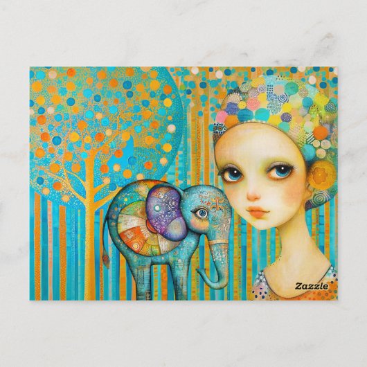 Elephant Charm Postkarte (Rückseite)