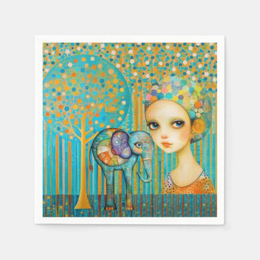 Elephant Charm Serviette (Vorderseite)