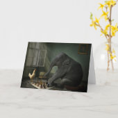 Elephant Chess Grußkarte Karte (Gelbe Blume)