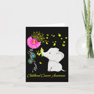 Elephant Childhood Cancer - Childhood Cancer Ribbo Karte