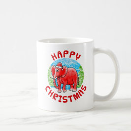 Elephant Christmas Animal Wildlife Nature Kids Kaffeetasse