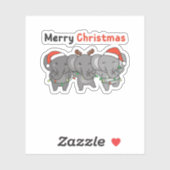 Elephant Christmas Aufkleber (Blatt)