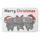 Elephant Christmas Badematte (Vorderseite)