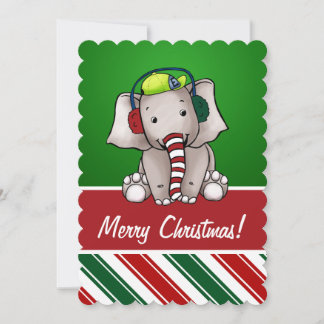 Elephant Christmas Card Einladung