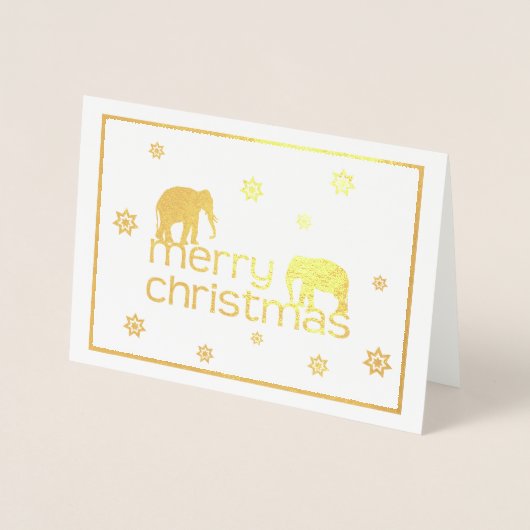 Elephant Christmas Card Folienkarte (Vorderseite)