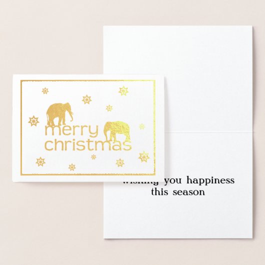 Elephant Christmas Card Folienkarte (Anzeige)