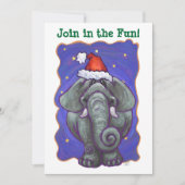 Elephant Christmas Einladung (Vorderseite)