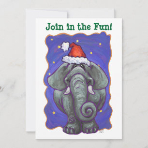 Elephant Christmas Einladung