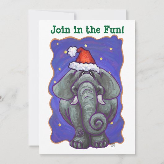 Elephant Christmas Einladung (Vorderseite)
