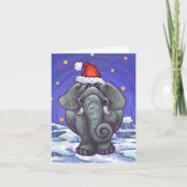 Elephant Christmas Feiertagskarte (Vorderseite)