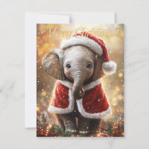 Elephant Christmas Feiertagskarte