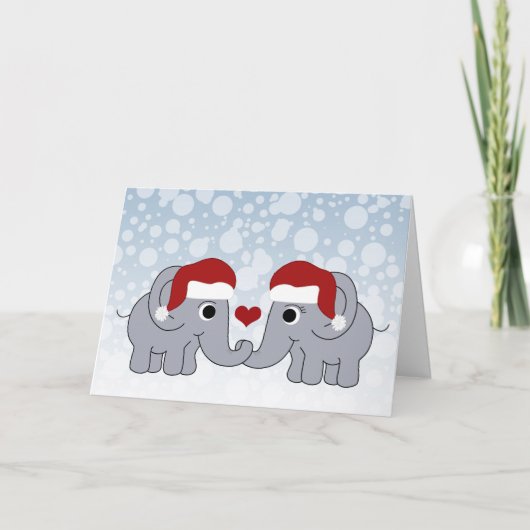Elephant Christmas Feiertagskarte (Vorderseite)
