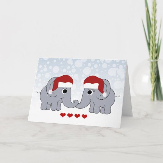 Elephant Christmas Feiertagskarte (Vorderseite)