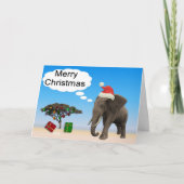 Elephant Christmas Feiertagskarte (Vorderseite)