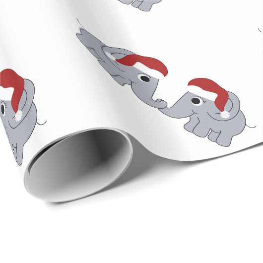 Elephant Christmas Geschenkpapier (Rolleneckpunkt)