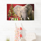 Elephant Christmas Greetings Banner (Insitu)