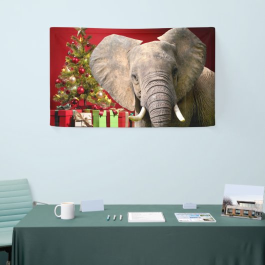 Elephant Christmas Greetings Banner (Messeveranstaltung)