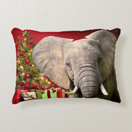 Elephant Christmas Greetings Dekokissen