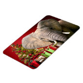 Elephant Christmas Greetings Magnet (Linke Seite)