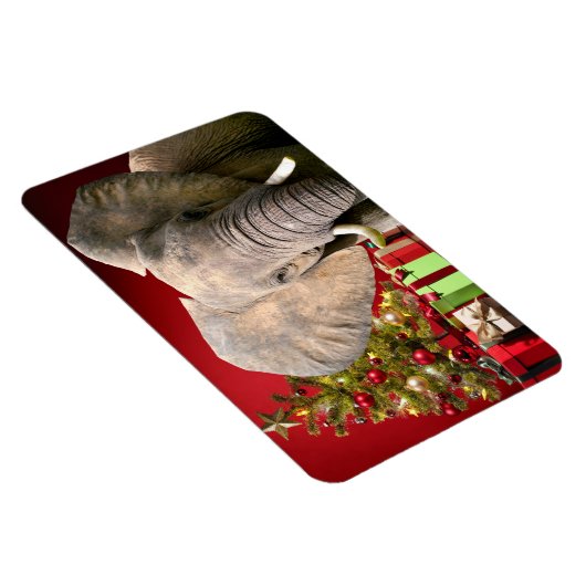 Elephant Christmas Greetings Magnet (Rechte Seite)