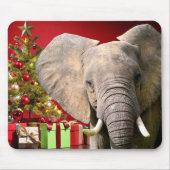 Elephant Christmas Greetings Mousepad (Vorne)
