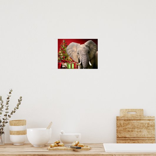 Elephant Christmas Greetings Poster (Küche)