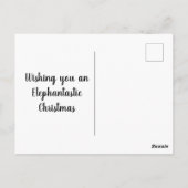 Elephant Christmas Greetings Postkarte (Rückseite)