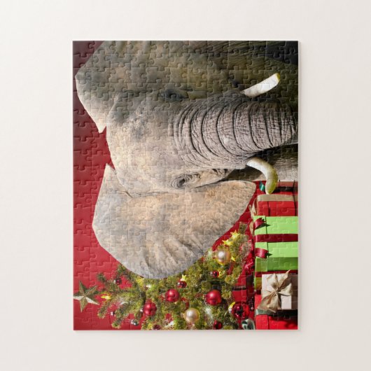 Elephant Christmas Greetings Puzzle (Vertikal)