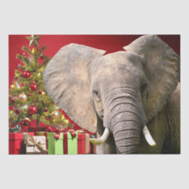 Elephant Christmas Greetings Seidenpapier
