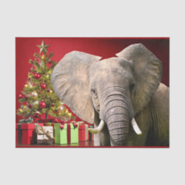 Elephant Christmas Greetings Seidenpapier