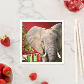 Elephant Christmas Greetings Serviette (Beispiel)