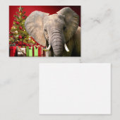 Elephant Christmas Greetings Visitenkarte (Vorne/Hinten)