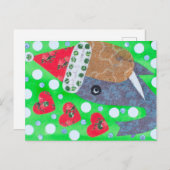 Elephant Christmas Joy Postkarte (Vorne/Hinten)